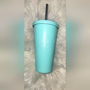 NWT Mint Green Starbucks 16oz tumbler cup with straw